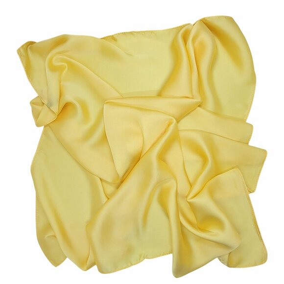 ⭐New Elegant Bandana Silky Square Scarf Yellow Hiyab Neckerchief Shawl headband⭐ - Picture 5 of 6